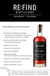 Paso Robles Wheat Whiskey Product Info Sheet